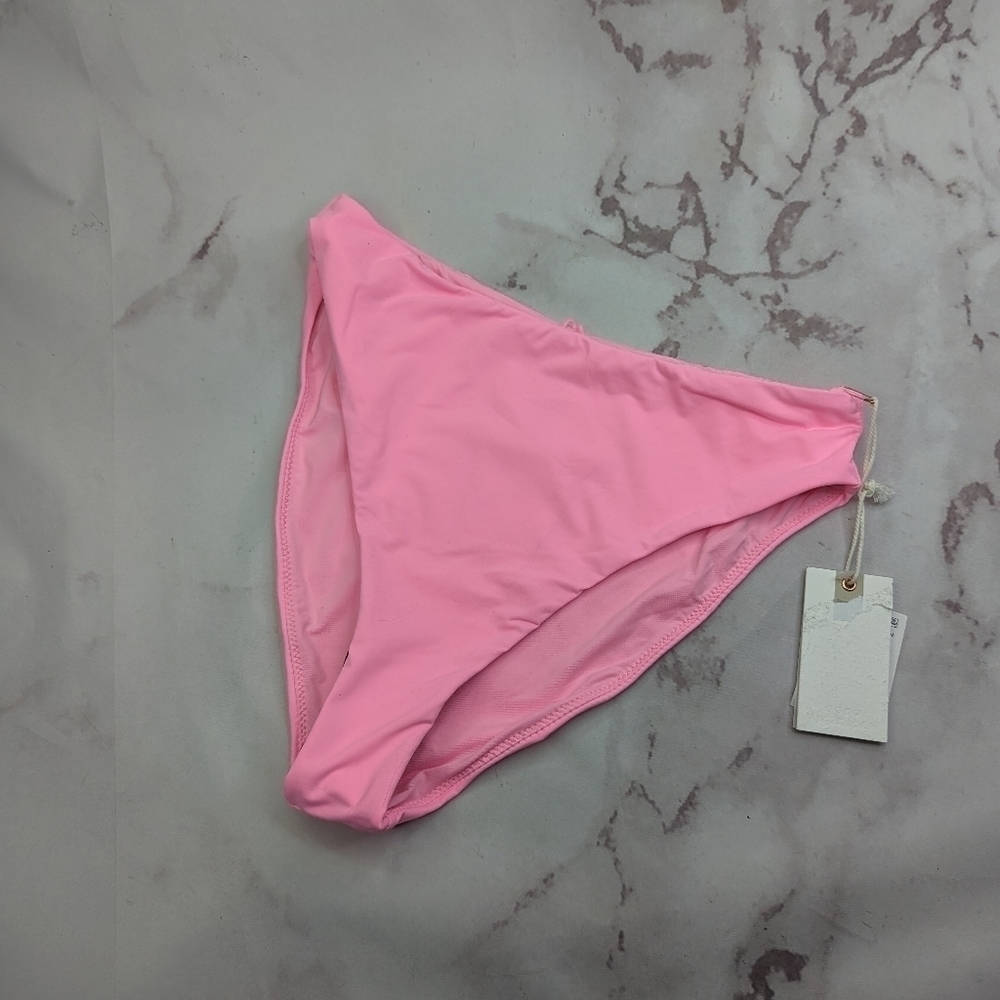 Good American Swim Bottom Women Sugar Pink Bikini High Rise Suit